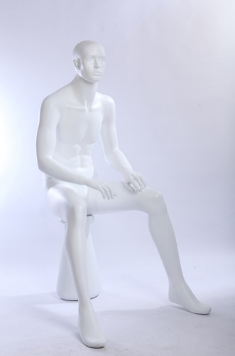 Neuf assis abstrait blanc - assis, en
